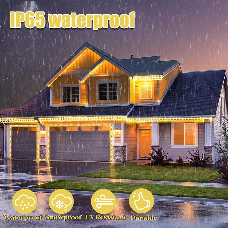Vigdur LED Rope Lights Outdoor - 18ft Warm White Rope Lights Waterproof with Connectable Clear Plastic Tube, Flexible LED Tube Lights for Garden, Patio, Pool, Bedroom, Party (216 LEDs) - Image 2
